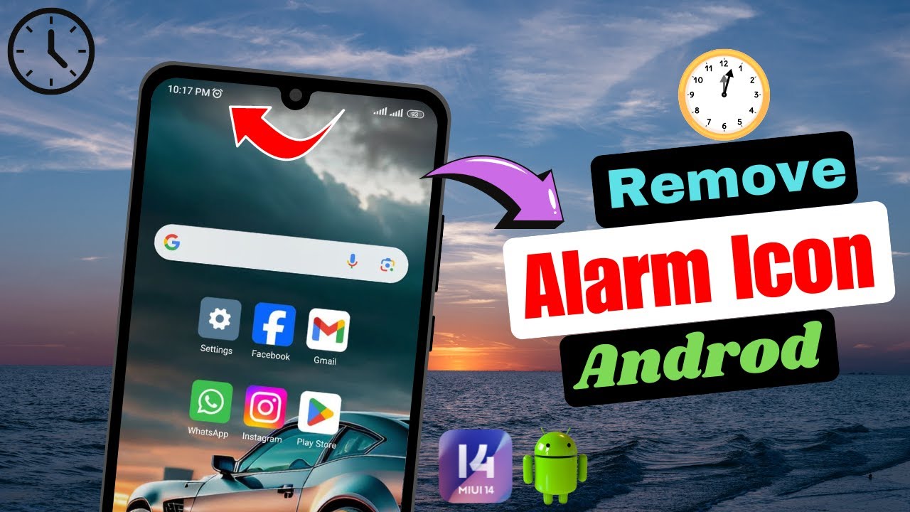 Как удалить значок будильника из панели уведомлений Android
