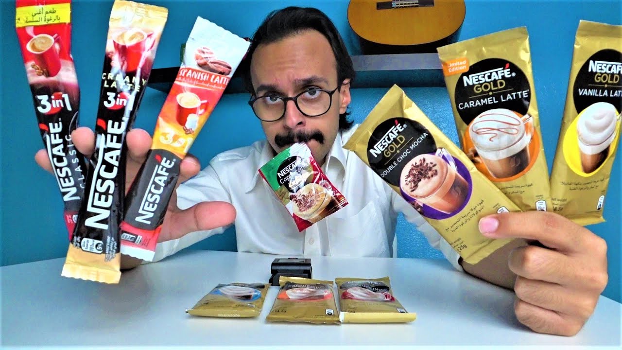 تجربة جميع أنواع قهوة نسكافيه