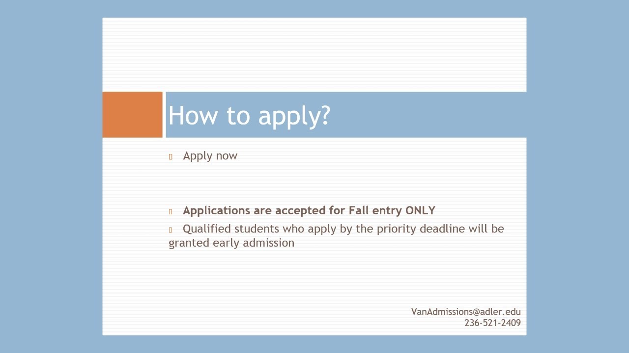 How to Apply to the Adler Master of Counselling Psychology Art Therapy Program, Vancouver Campus