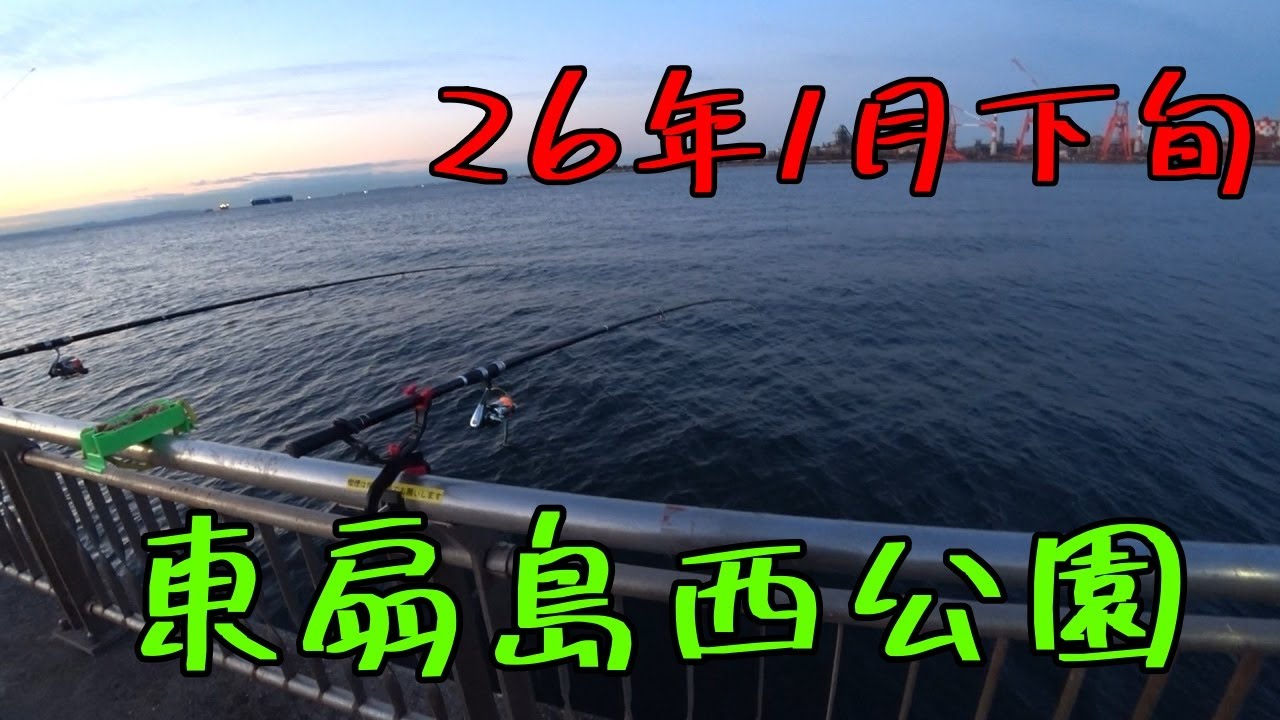 【東扇島西公園】26/1/31　トリックサビキでアジを狙ってみるも…やっぱり潮の動きは大事なのかな
