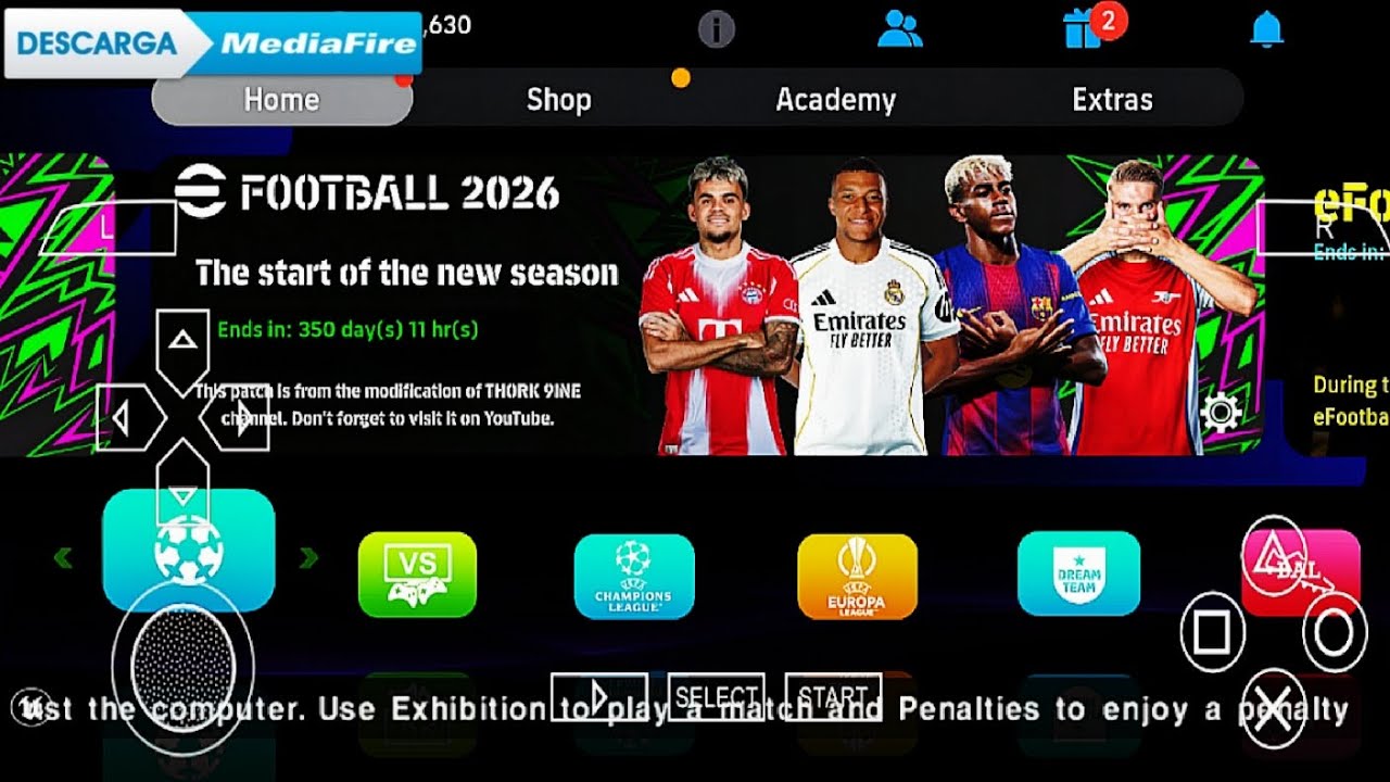 eFootball PES 2026 PPSSPP Android Offline PS5 Camera HD Graphics Transfer & Kits 25/26, Direct Link!