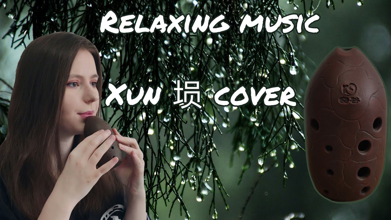 30 mins of relaxing music on Chinese ocarina Xun 埙 with rain | for meditation studying sleeping