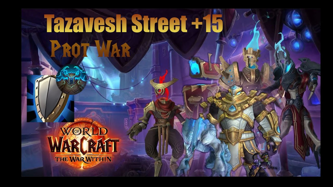 11.2 Mythic+ Protection Warrior PoV - +15 Tazavesh Street Fart Brain at the end XD