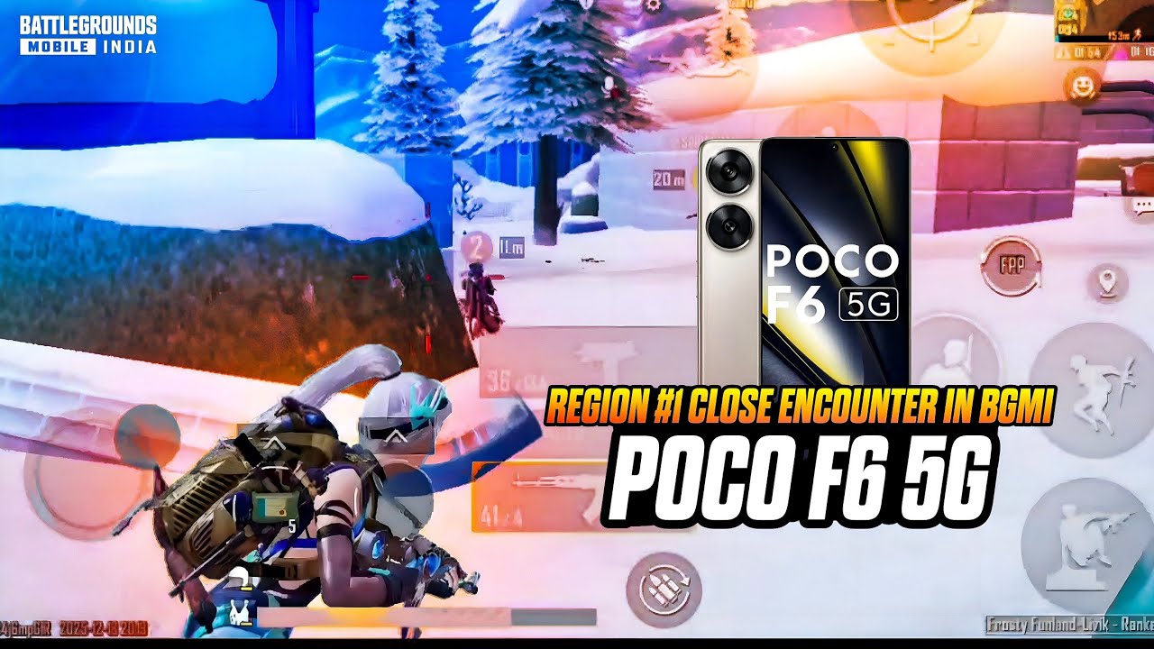 REGION #1 CLOSE ENCOUNTER IN BGMI 🔱 POCO F6 