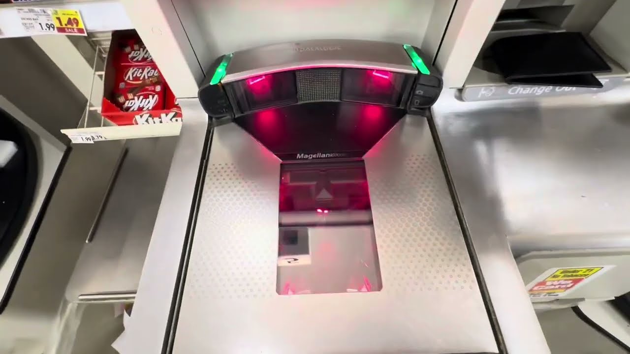 Fujitsu/U-Scan Self Checkout At Kroger (Card Payment)
