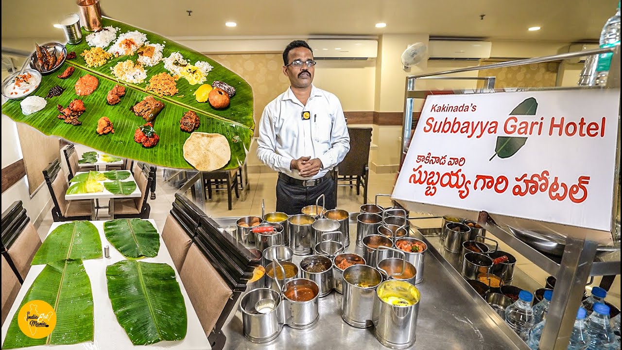 Famous Subbayya Gari Hotel Ki Andhra Style Pure Veg Unlimited Thali Rs. 270/- l Andhra Food Tour