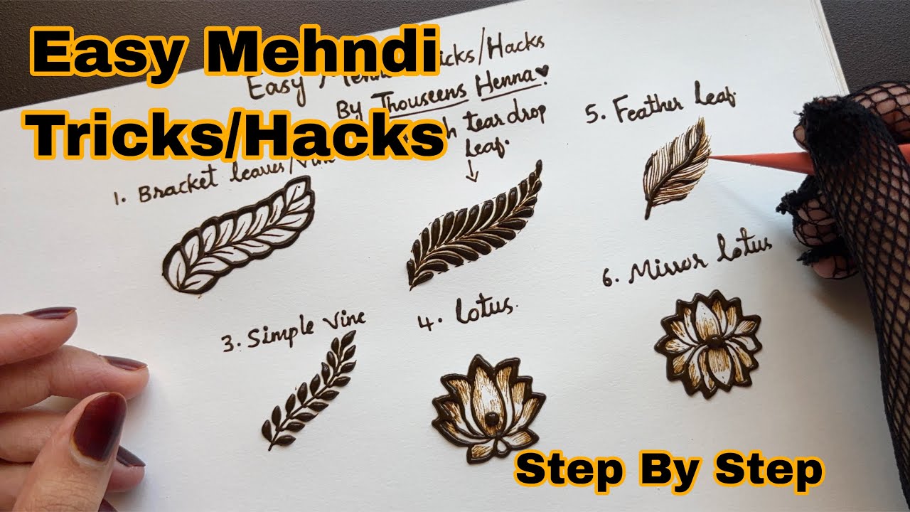  Henna Mehndi Classes Day 1| Learn easy henna Hacks/Tricks | Henna Classes By Thouseen / Learn henna