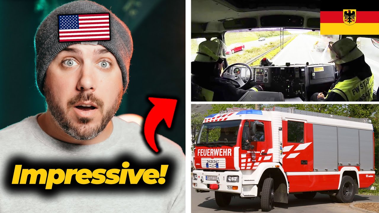 American Reacts to Germany’s INSANE Firetruck Response