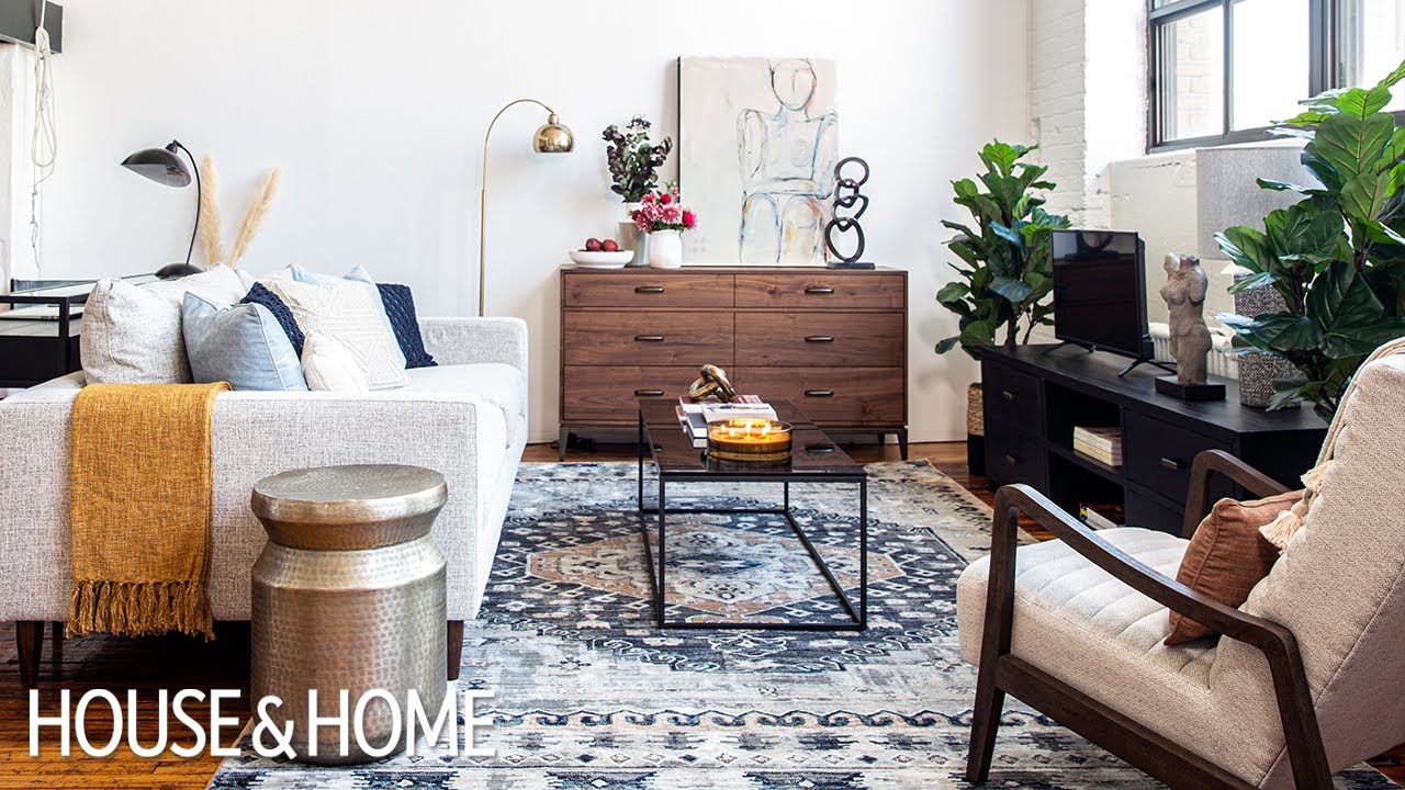 Loft Makeover: A Living Room & Home Office Space!