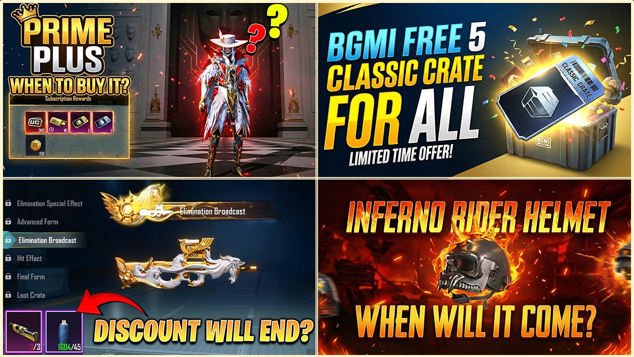 🤔 PRIME PLUS FOR X-SUIT? || GET FREE 5 CLASSIC CRATE IN BGMI || P90 MATERIAL SAVER DISCOUNT?