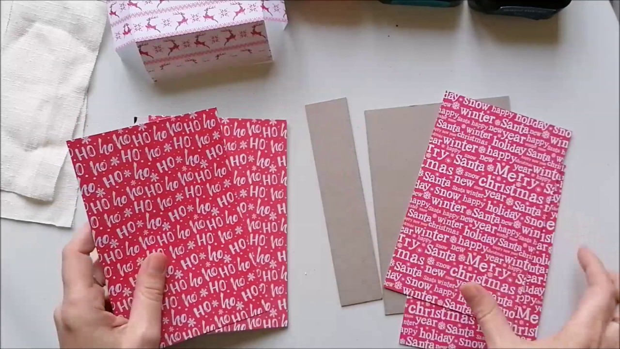 TUTORIEL MINI ALBUM NOËL CONSTRUCTION ET DÉBUT DE LA DÉCORATION