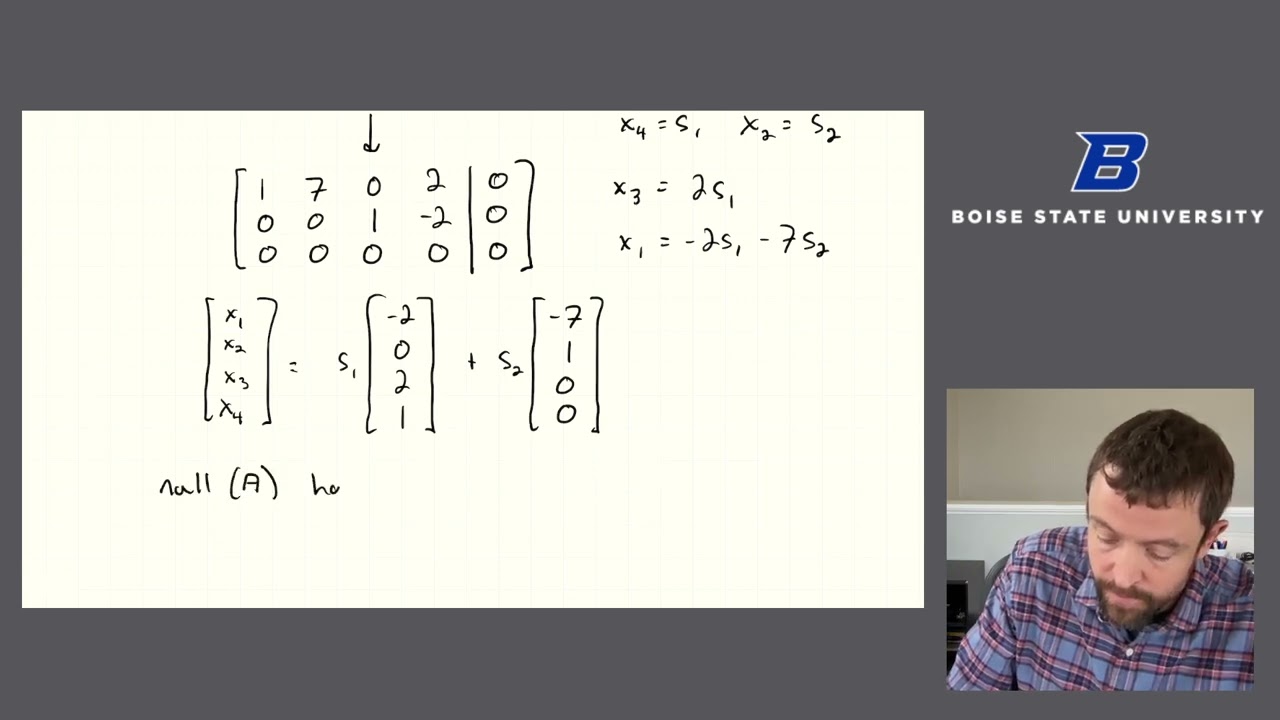 Finding Bases of row(A), col(A), and null(A)