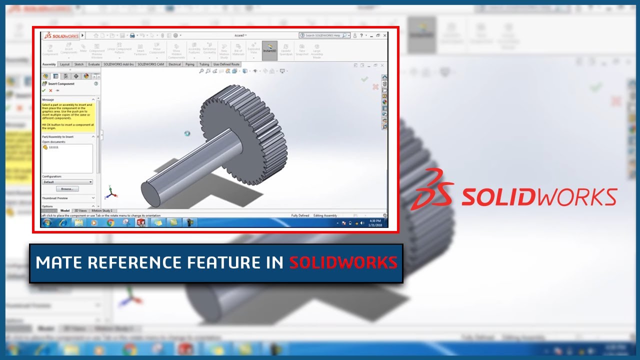 Mate Reference Feature in SOLIDWORKS