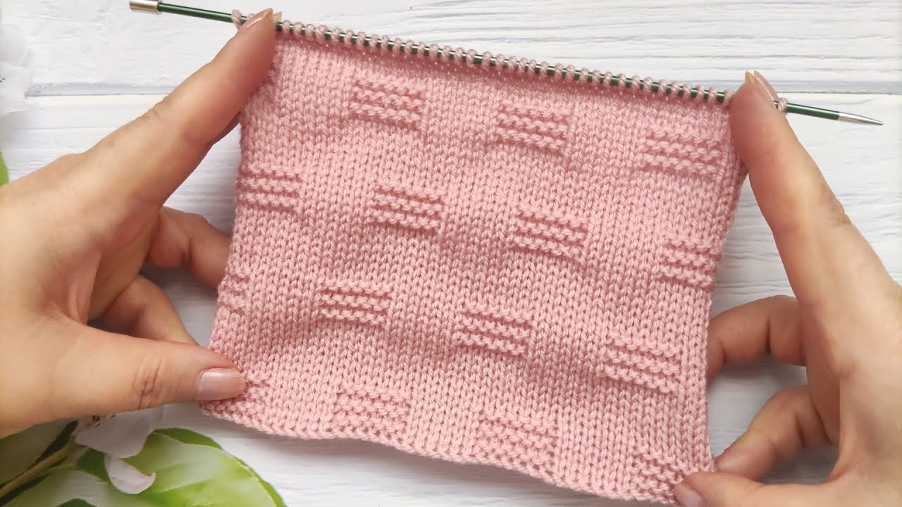 Easy Knit Stitch Pattern | Einfaches Strickmuster | Punto semplice ai ferri | Point de tricot simple