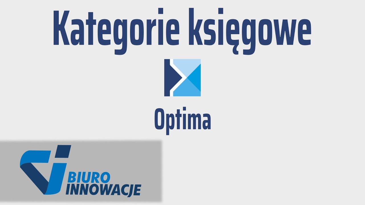Kategorie księgowe Comarch ERP Optima