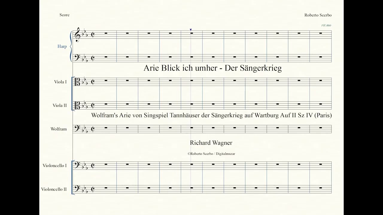 Arie Blick ich umher - Wolfram - Singspiel Tannhäuser der Sängerkrieg auf Wartburg - OV - R Wagner