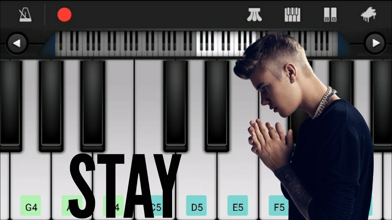Stay Song | Justin Bieber | Instagram Trending Song | Perfect Piano | Basic Piano
