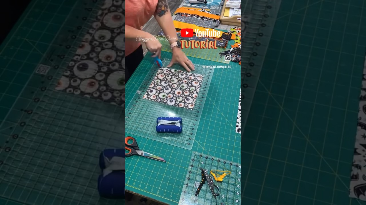 Fast version!🐇 Slower 🐢 step by step tutorial Halloween Hijinx Illusionistics Quilt on my channel!