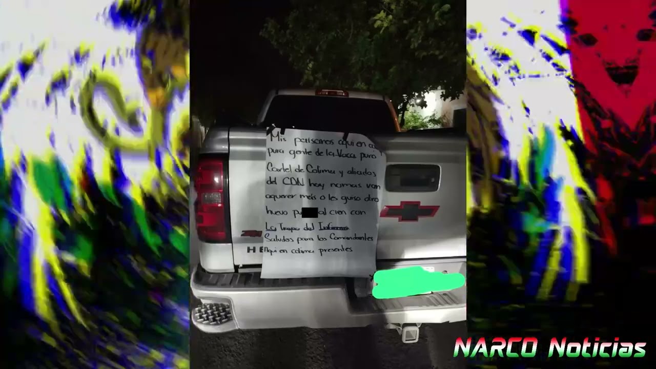 Narcomanta Anuncia Alianza entre CDN y La Vaca (Colima)