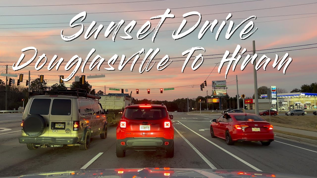 🌅 4K Sunset POV Drive | Pink Skies on GA-92 to Bill Carruth Pkwy | Douglasville &rarr; Hiram, GA 🚗✨