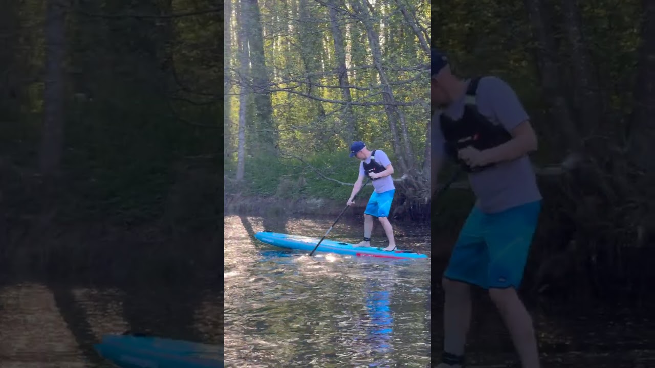 My new board turns easy. From unboxing vlog of Starboard Inflatable SUP Touring Deluxe Lite.