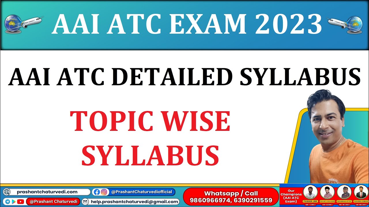 AAI JE ATC Syllabus 2023: AAI ATC Topic Wise Syllabus || ATC Exam Detailed Syllabus 2022 || ATC 2023