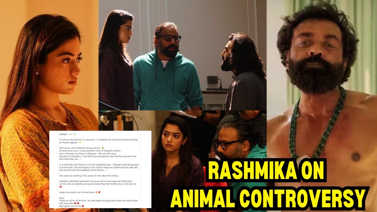 Rashmika Mandanna shares post After controversy on Ranbir Kapoor 'Animal' Scenes |Bobby Deol 
