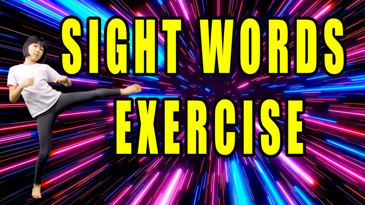 Sight words exercise for kindergarten | Word fry  | High-frequency words