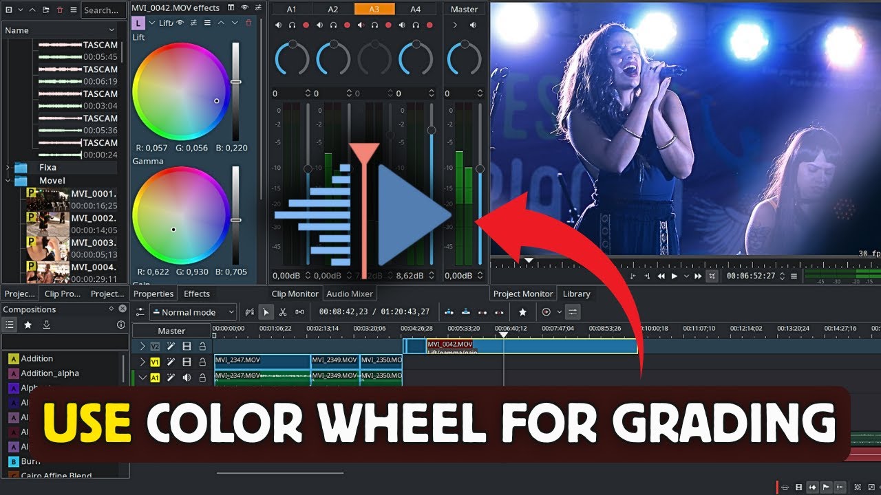 How to Use the Color Wheel for Grading in Kdenlive 2025?