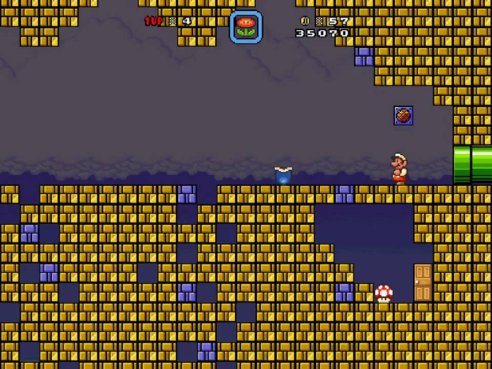 Super Mario Bros X 1.3 (invasion 2) Floating Brick Niche [secret exit]