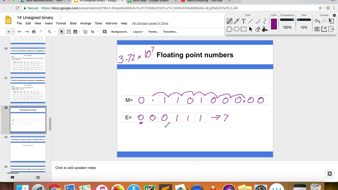 Data Representation - Floating point to decimal conversion (positive values) part 1