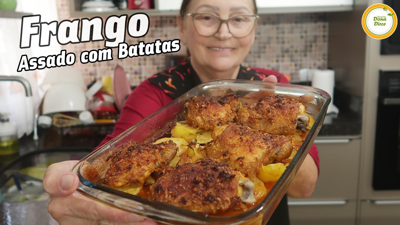 A RECEITA DA MINHA AVÓ É INCRÍVEL | FRANGO ASSADO COM BATATAS | SOBRECOXACOM BATATAS NO FORNO #997