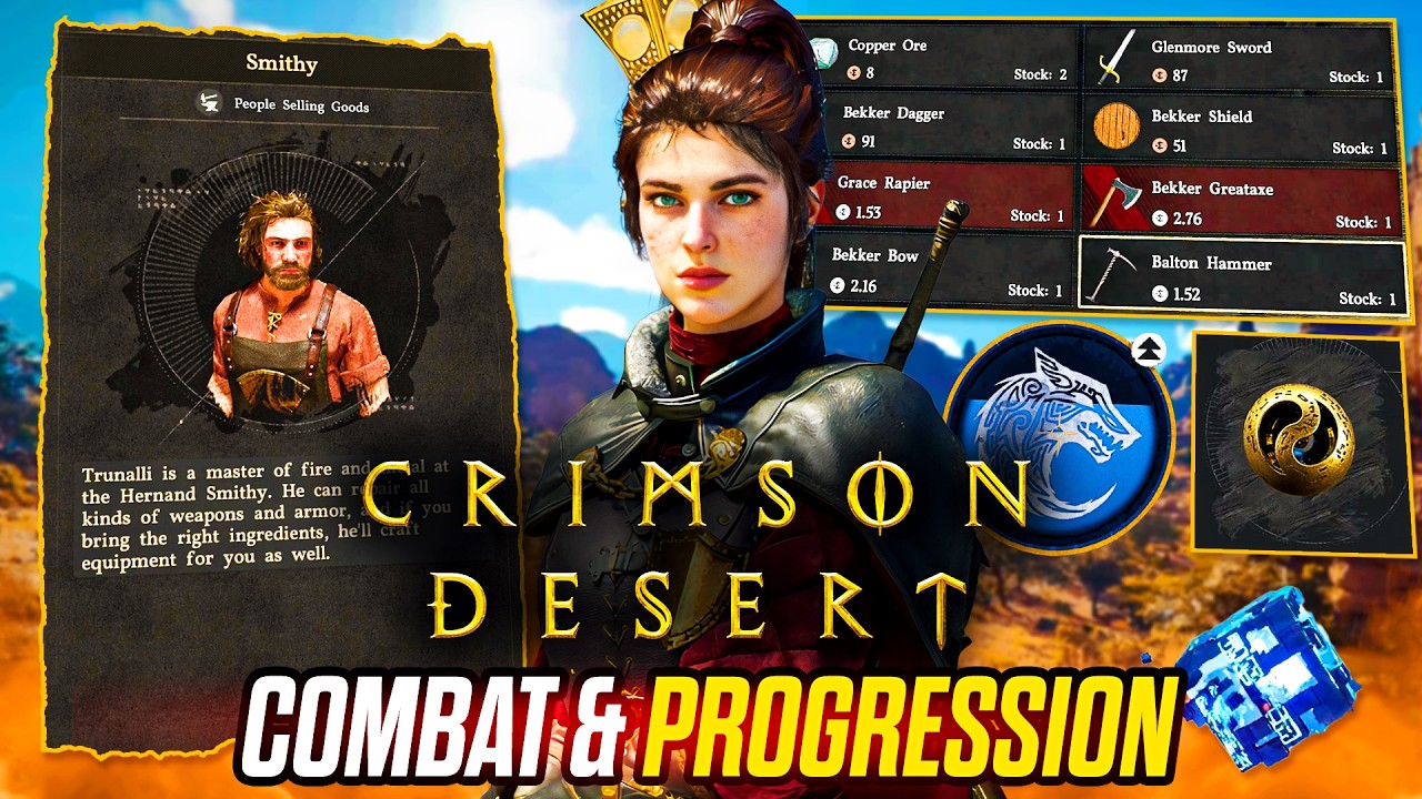 Crimson Desert - Les Combats & la Progression Viennent d'être Dévoilés! (Persos, Armes, Compétences)