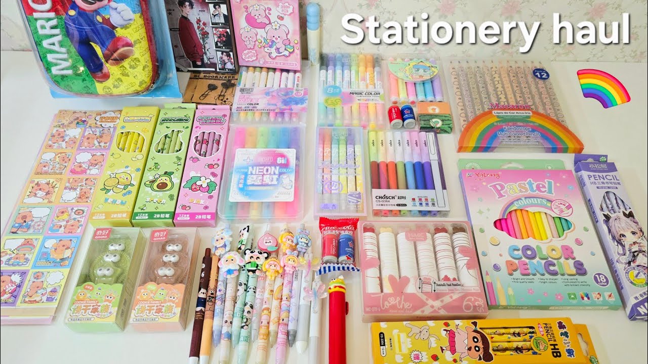ASMR unboxing cute kawaii stationery items from diecutsmart ✨️💕 lot of new stationery 💗🍓
