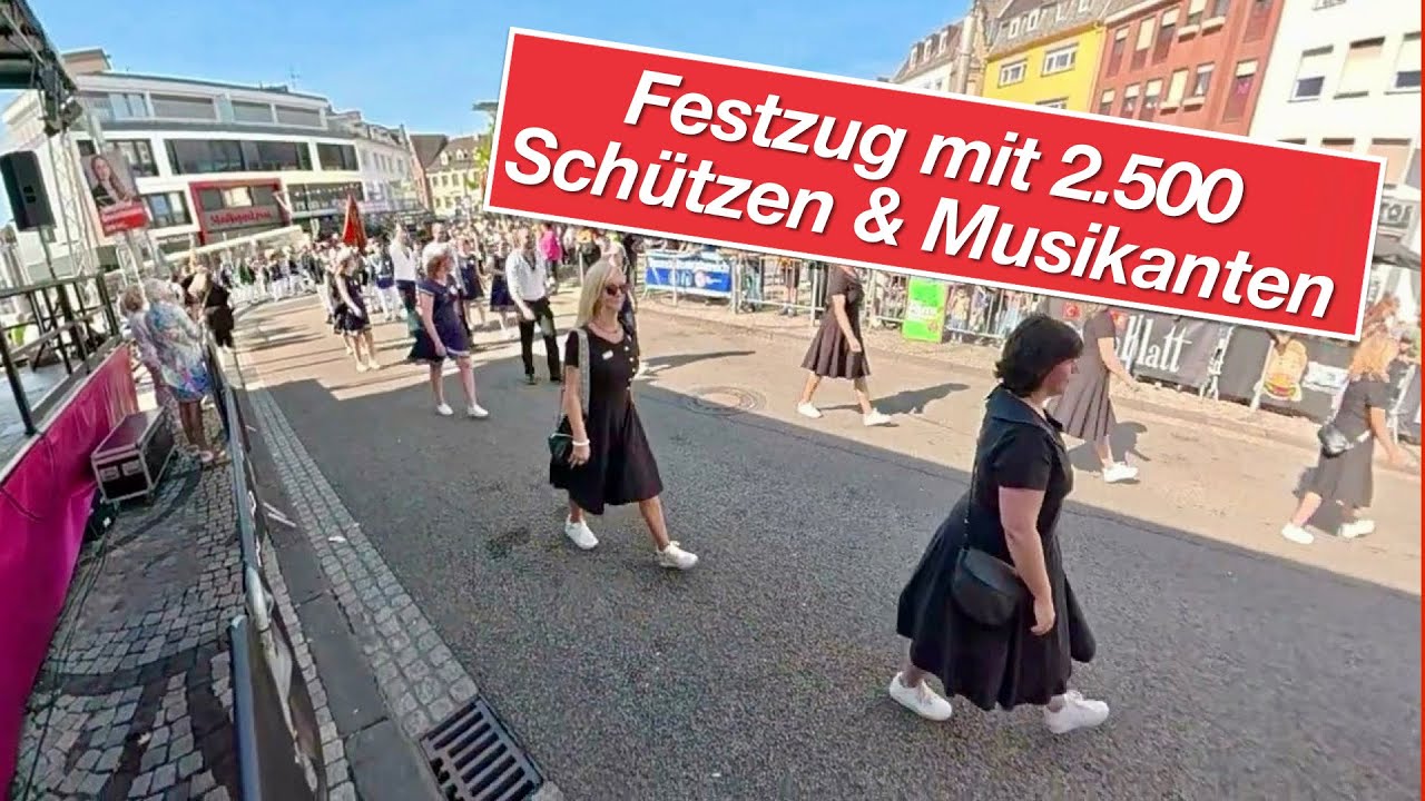 Mönchengladbach Stadtschützenfest 2025 - Festzug mit 2.500 Schützen & Musikanten / 7. September 2025