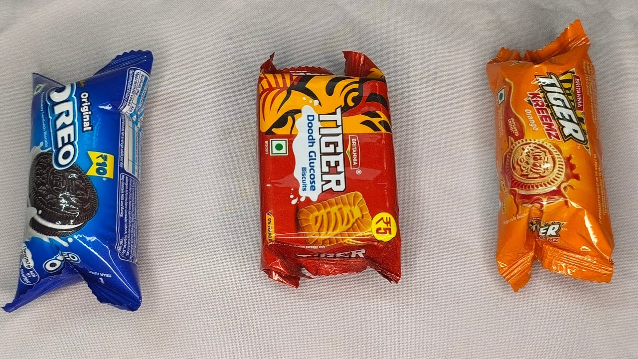 Unboxing SAMR || Original Oreo Vs Tiger Doodh Glucose Biscuits Vs Tiger Kreemz Orange Cream || 🍪🍪🍪||