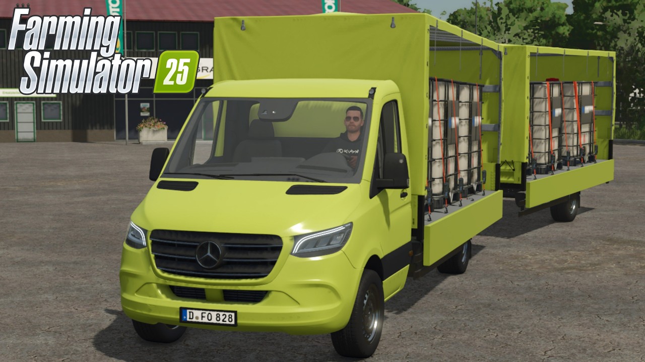 FS25 - Mercedes Sprinter W910 & TRAILER - CAR MOD for Farming Simulator 2025 ROLEPLAY FS25 GAMEPLAY