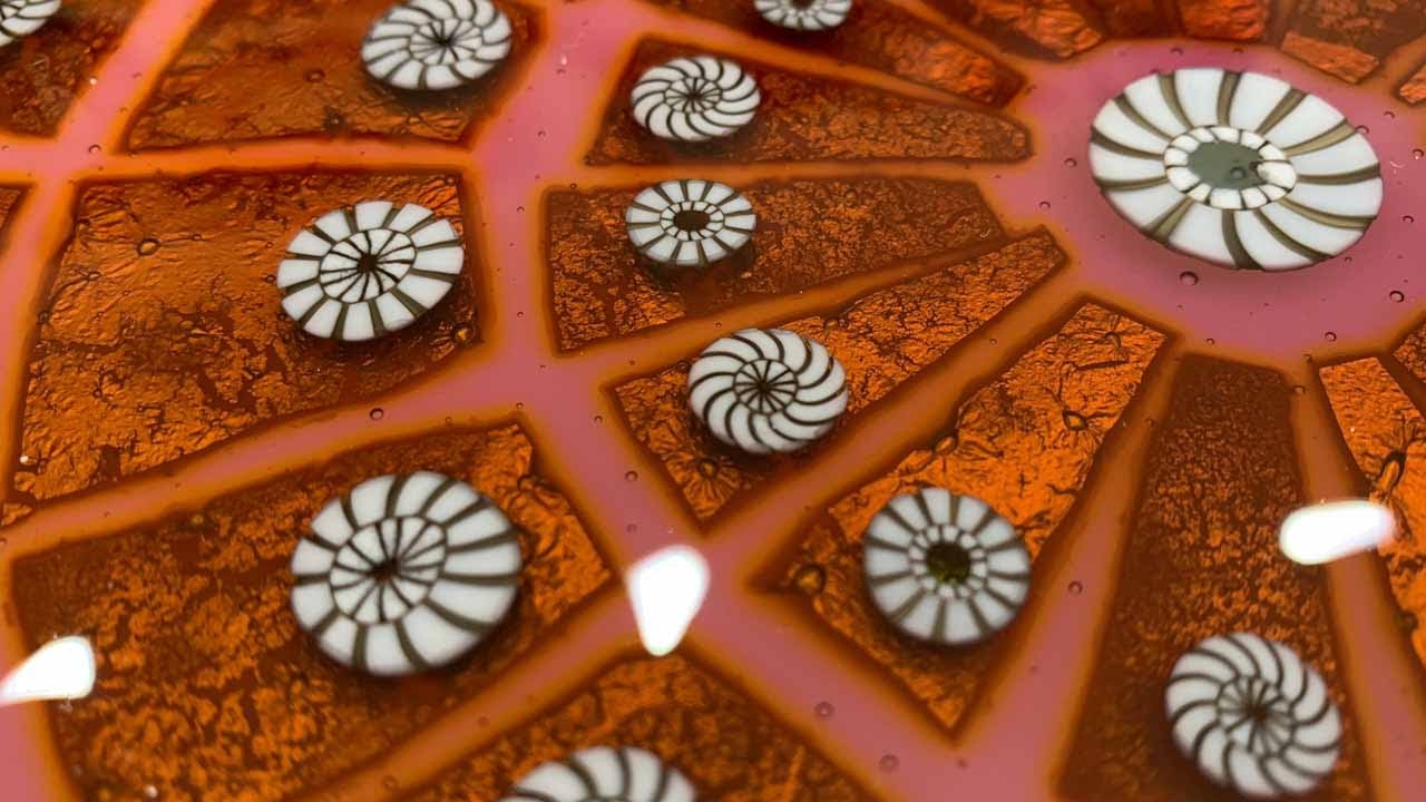 Fused Glass Reactions Month Silver Reaction Platter