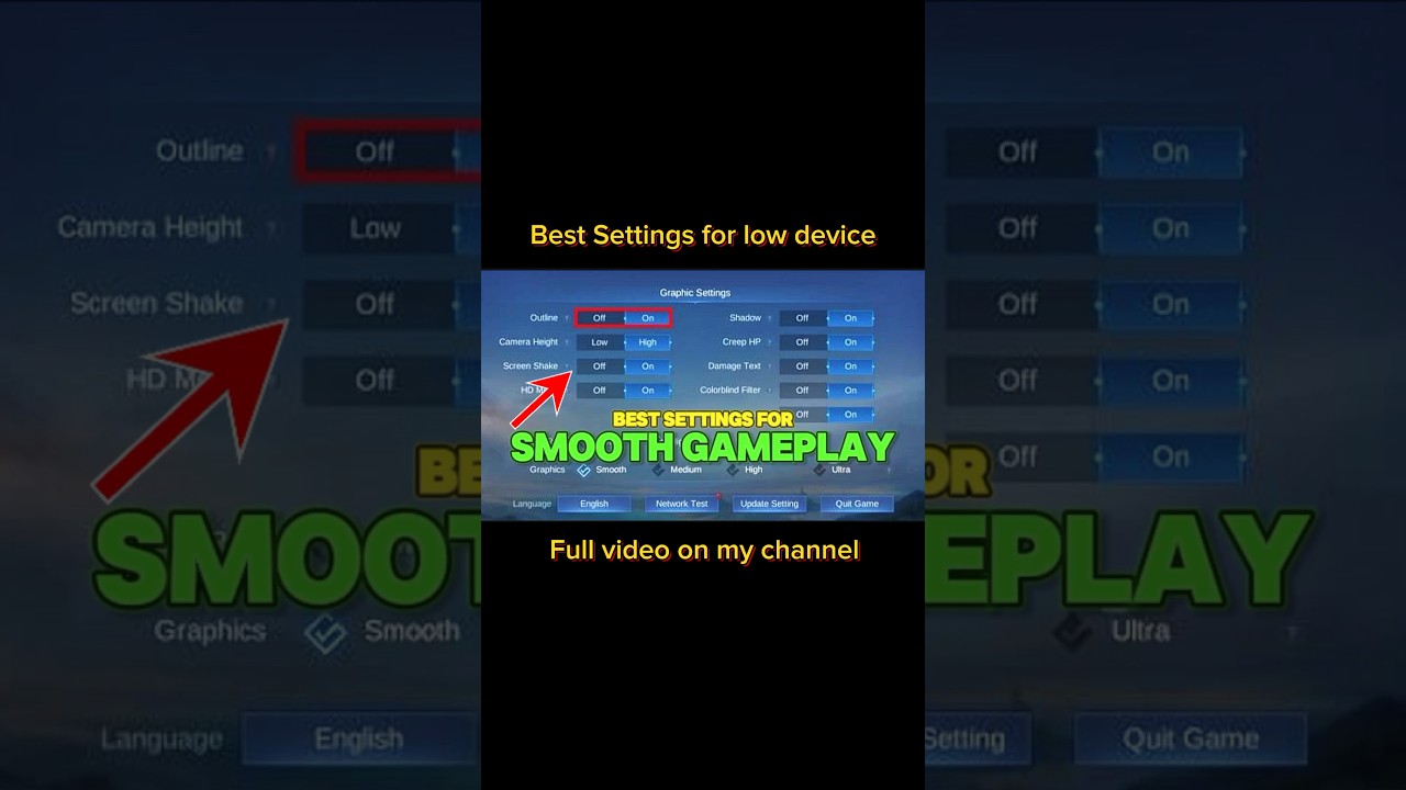 Low Device ? No Problem - Best Settings for Smooth Gameplay in Mobile Legends #mobilelegends #mlbb