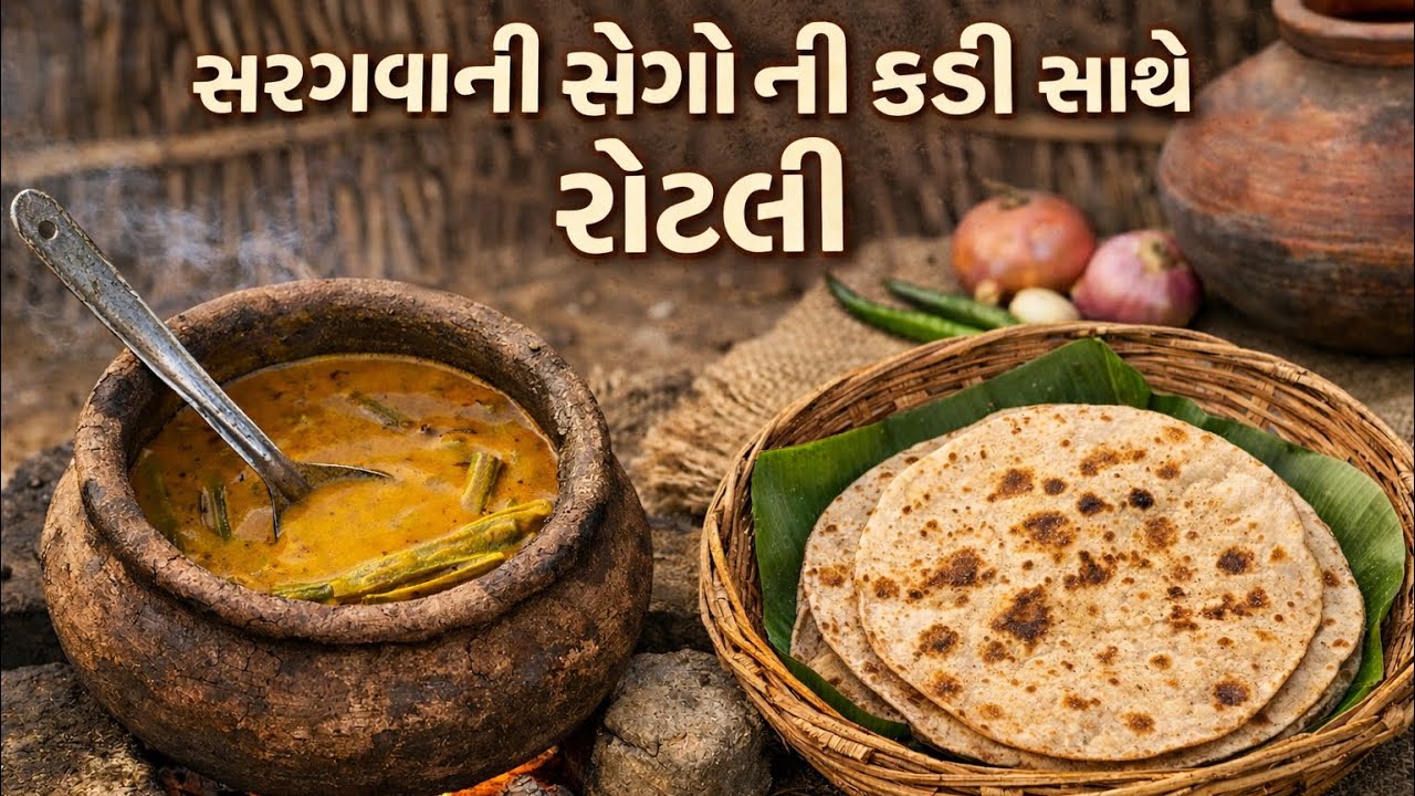 સરગવા ની સેગો ની કડી રોટલી સાથે || ગામડાની દેશી રીતે || #trending #viral #cooking 