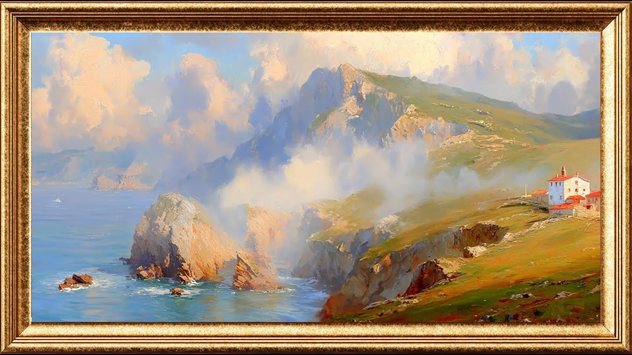 Misty Shore | Impressionist Coastal Painting