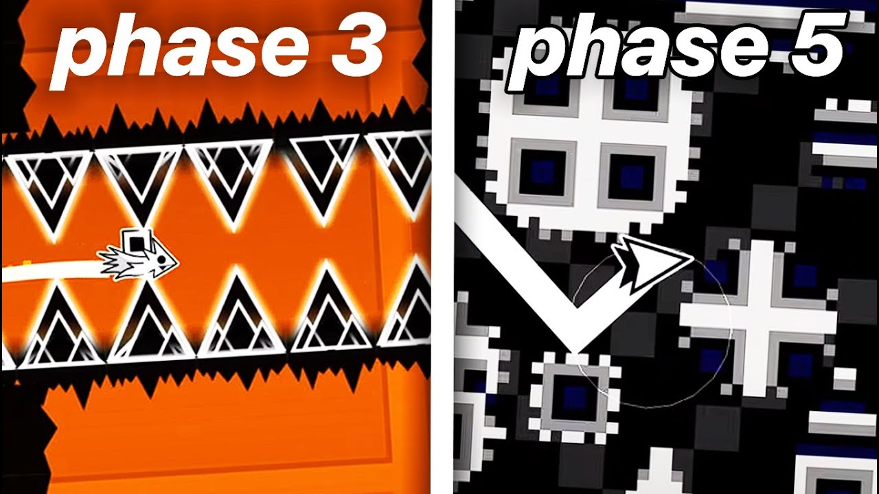 All "Battle of The Shades" Phases in One Video — 4K Geometry Dash