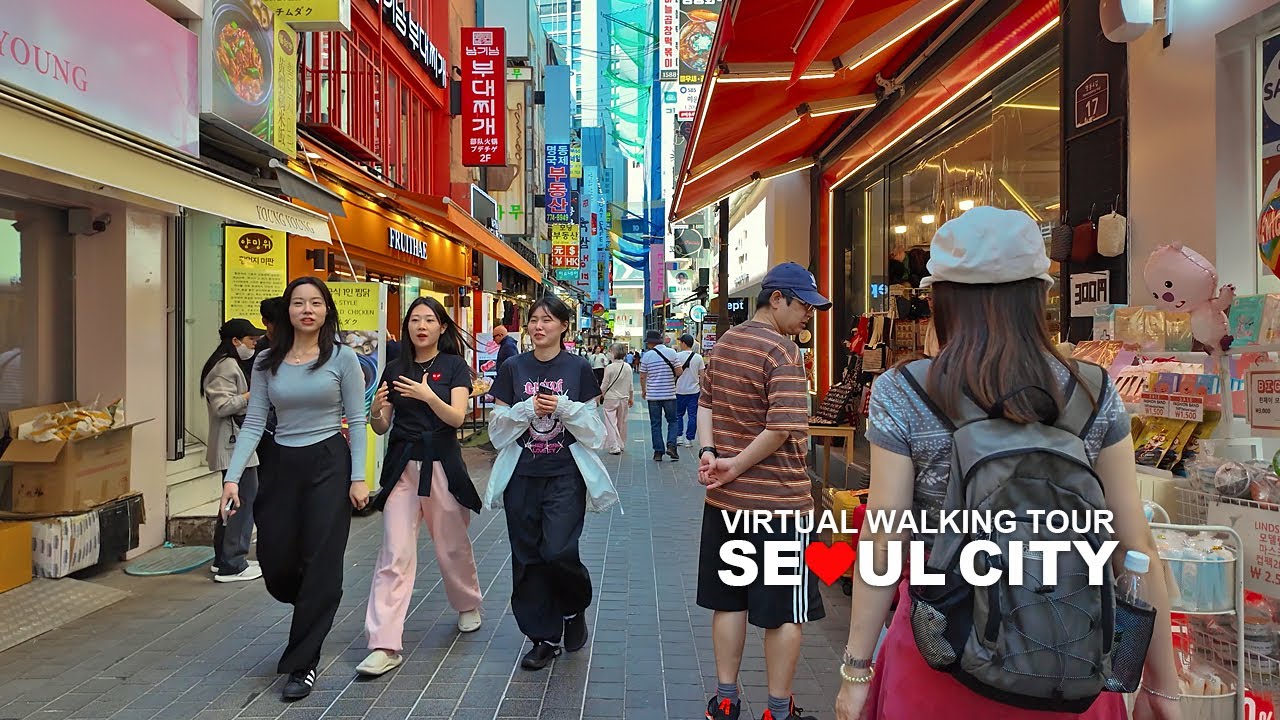 [Full Version] Downtown Seoul Myeongdong, Namdaemun Market City Scenery, South Korea, Travel, 4K