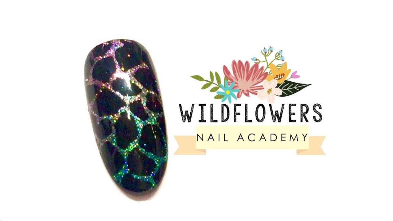 Holographic Giraffe Nail Art