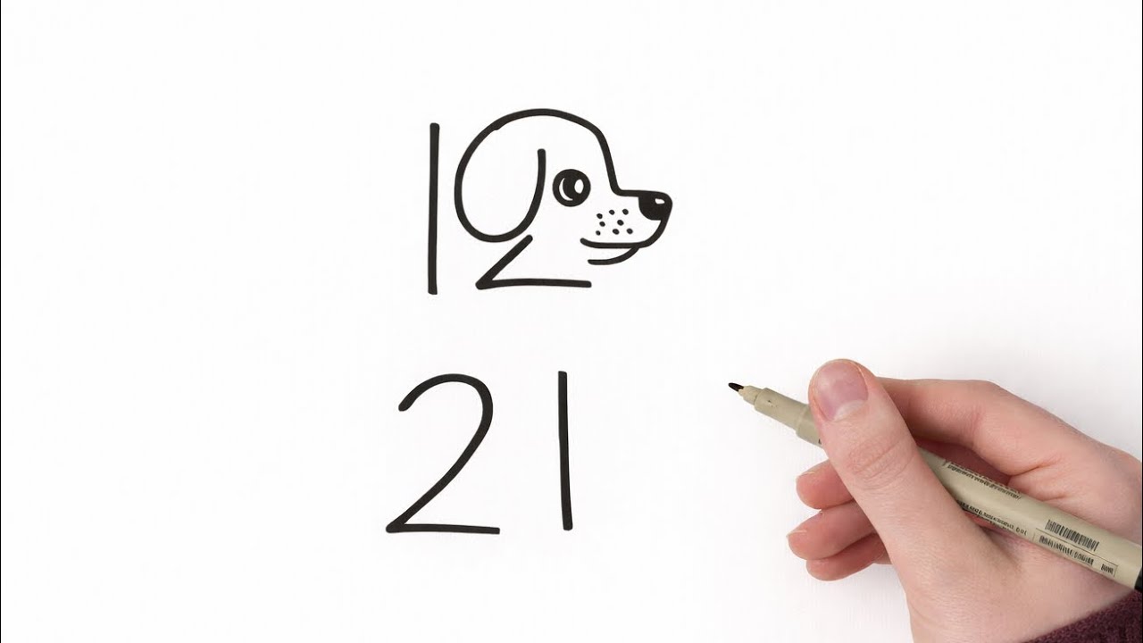Number Drawing Dog | Transform Numbers Into Cute Pet Art