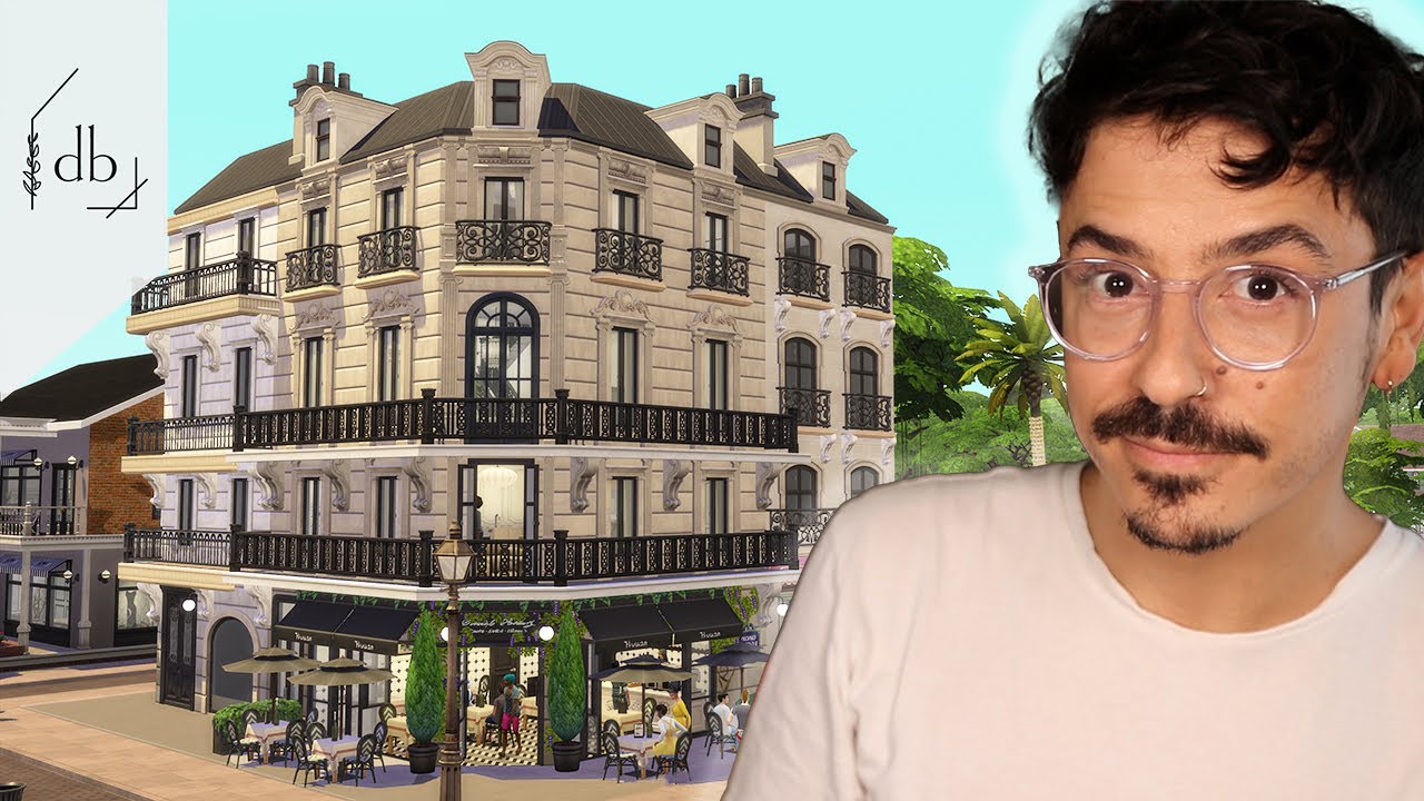 Building a PARISIAN CAFE Using GOOGLE EARTH | The Sims 4