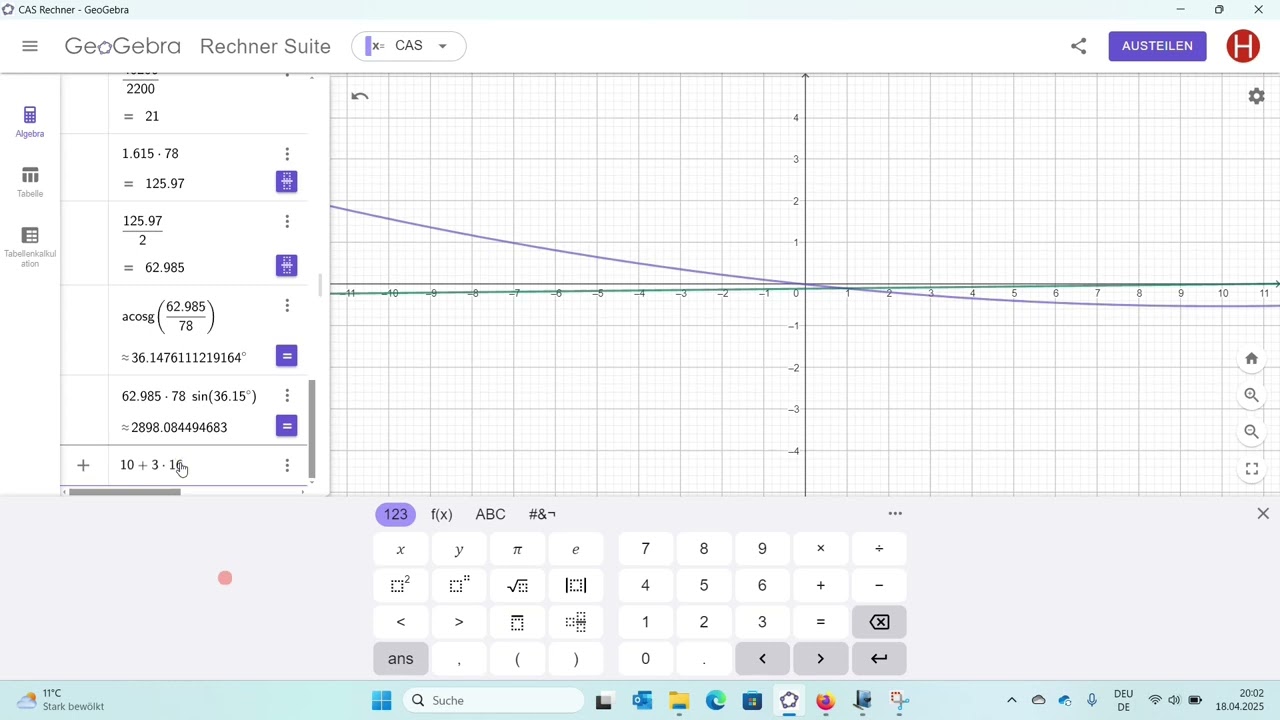 Matura Angewandte Mathematik BHS Jänner 2025 Teil 2 (mit GeoGebra) - BRP/BAFEP
