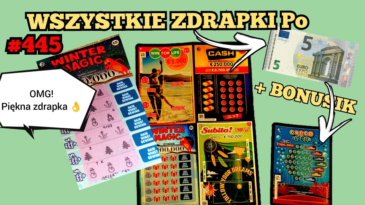 Zdrapki Lotto🎲445  PIĘKNA WYGRANA W ZDRAPCE❗🤑ZDRAPKI ZA PIĄTKĘ DAJĄ PLUS🥳❗Mix Belgijski😊#wygrana#win
