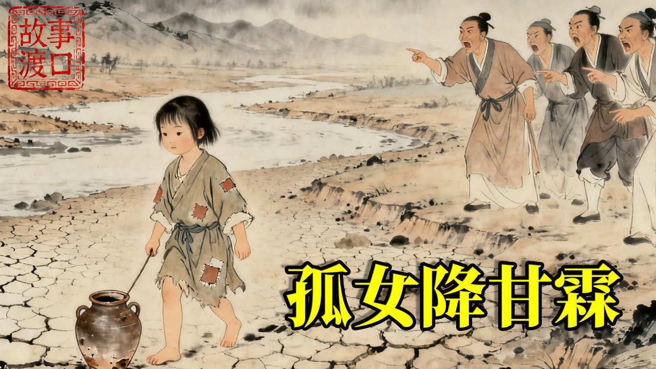6歲孤女被後娘趕走，村民都視她為災星，全村陷入水荒之際，她卻用最後一口水反轉命運！全村傻眼【故事渡口】#民間故事 #故事分享 #故事