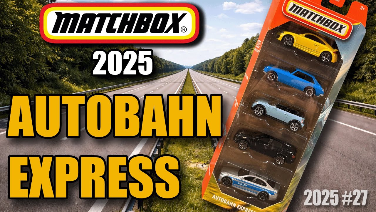 Набор Matchbox «Автобан Экспресс» 2025 года, 5 предметов — что внутри?